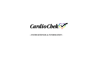 Cardiochek Snabbguide instruktioner