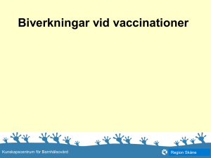 Biverkningar vid vaccinationer