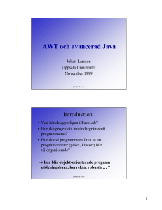 AWT och avancerad Java