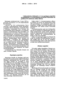 Utrikesutskottets betänkande UtUB 4/1992 rd