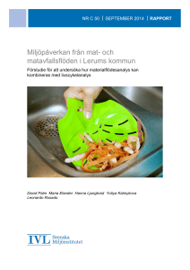 Miljöpåverkan från mat - IVL Svenska Miljöinstitutet