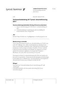 Verksamhetsbidrag till Tyresö vänortsförening 2017
