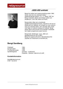 J2EE/JEE-arkitekt Bengt Sandberg