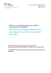 (baricitinib) och Xeljanz (tofacitinib) vid reumatoid artrit