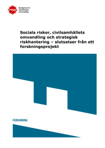 Sociala risker, civilsamhällets omvandling och strategisk riskhantering