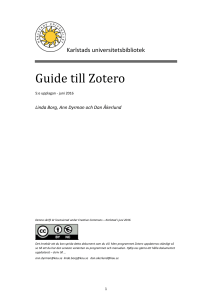 Guide till Zotero