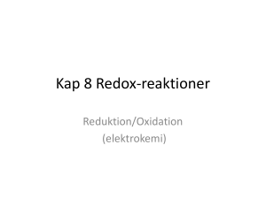 Kap 8 Redox-reaktioner