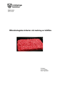 Mikrobiologiska kriterier vid malning av köttfärs