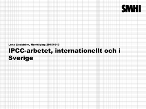 IPCC-arbetet, internationellt och i Sverige