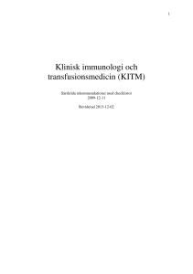 Klinisk immunologi och transfusionsmedicin (KITM)