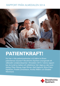 PATIENTKRAFT! - Stockholms sjukhem
