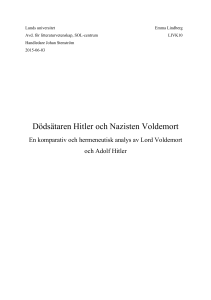 Dödsätaren Hitler och Nazisten Voldemort