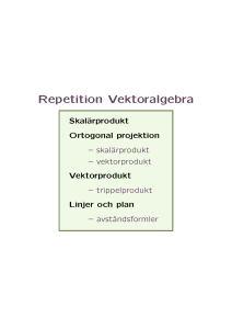 Repetition Vektoralgebra