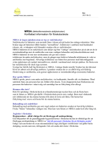 MRSA information till förskola/skola