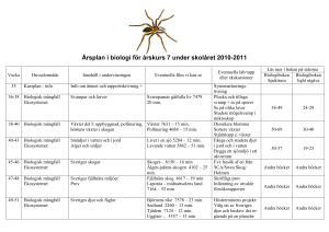 Årsplan i biologi för årskurs 9 under skolåret 2009-2010