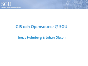 Opensource och SGUs webbplattform