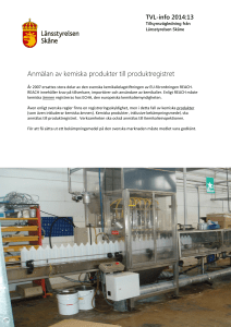 Anmälan av kemiska produkter till produktregistret