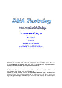 DNA testning, resultat tolkning