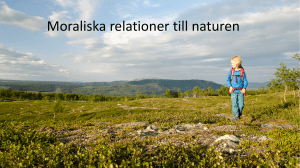 Karin Andersson Moraliska relationer till naturen