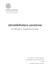 Jämställdhetens paradoxer