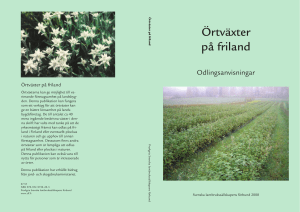 Örtväxter på friland - Svenska lantbrukssällskapens förbund