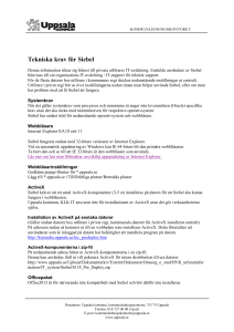 Tekniska krav för Siebel - För utförare i Uppsala kommun
