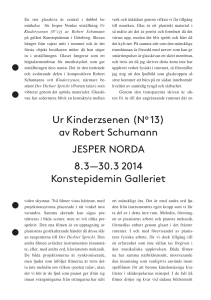 Ur Kinderzsenen (Nº 13) av Robert Schumann JESPER NORDA 8.3