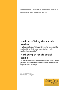 Marknadsföring via sociala medier Marketing through social