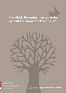 Handbok för omhändertagande av avlidna inom Stockholms län