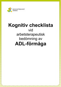 Kognitiv checklista ADL