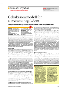 Celiaki som modell för autoimmun sjukdom