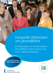 Europeisk deklaration om jämställdhet - Bokhandel