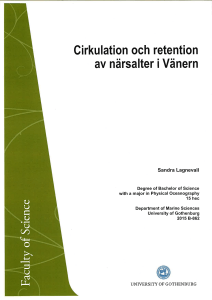 B862: Lagnevall, S.: "Cirkulation och retention av närsalter i Vänern"