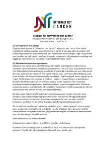 Stadgar för Nätverket mot cancer