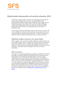 Studerandes ekonomiska och sociala situation 2013