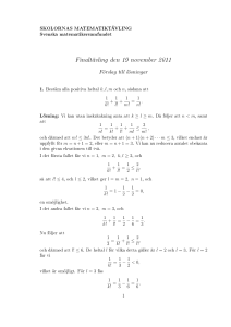 Finallösningar 2011 - Skolornas Matematiktävling