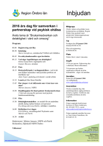 Inbjudan - Region Örebro län
