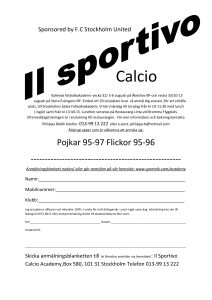 Il sportivo Sponsored by F.C Stockholm United Calcio Italiensk