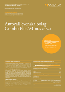 Autocall Svenska bolag Combo Plus/Minus nr 1914