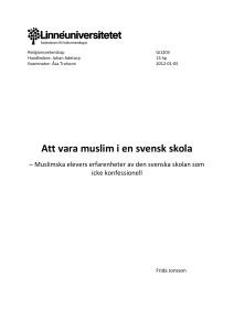 Att vara muslim i en svensk skola