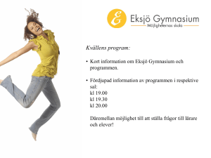 Bildspel - Eksjö Gymnasium