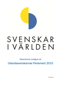 Utlandssvenskarnas Parlament 2015