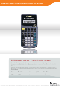 Funktionsräknare TI-30XA / Scientific calculator TI-30XA TI