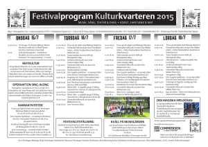 Program Kulturkvarteren 2015