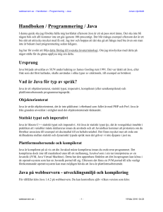 webbservern.se :: Handboken :: Programmering :: Java