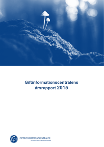 Giftinformationscentralens årsrapport 2015