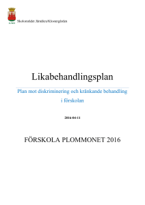 Likabehandlingsplan