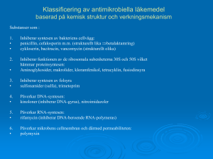 Klassificering av antimikrobiella läkemedel