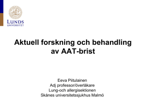 Aktuell forskning och behandling av AAT-brist - Alfa