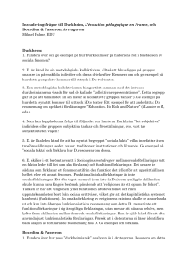Instuderingsfrågor till Durkheim, L`évolution pédagogique en France